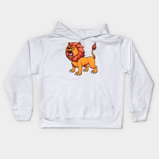 Orange Lion Kids Hoodie